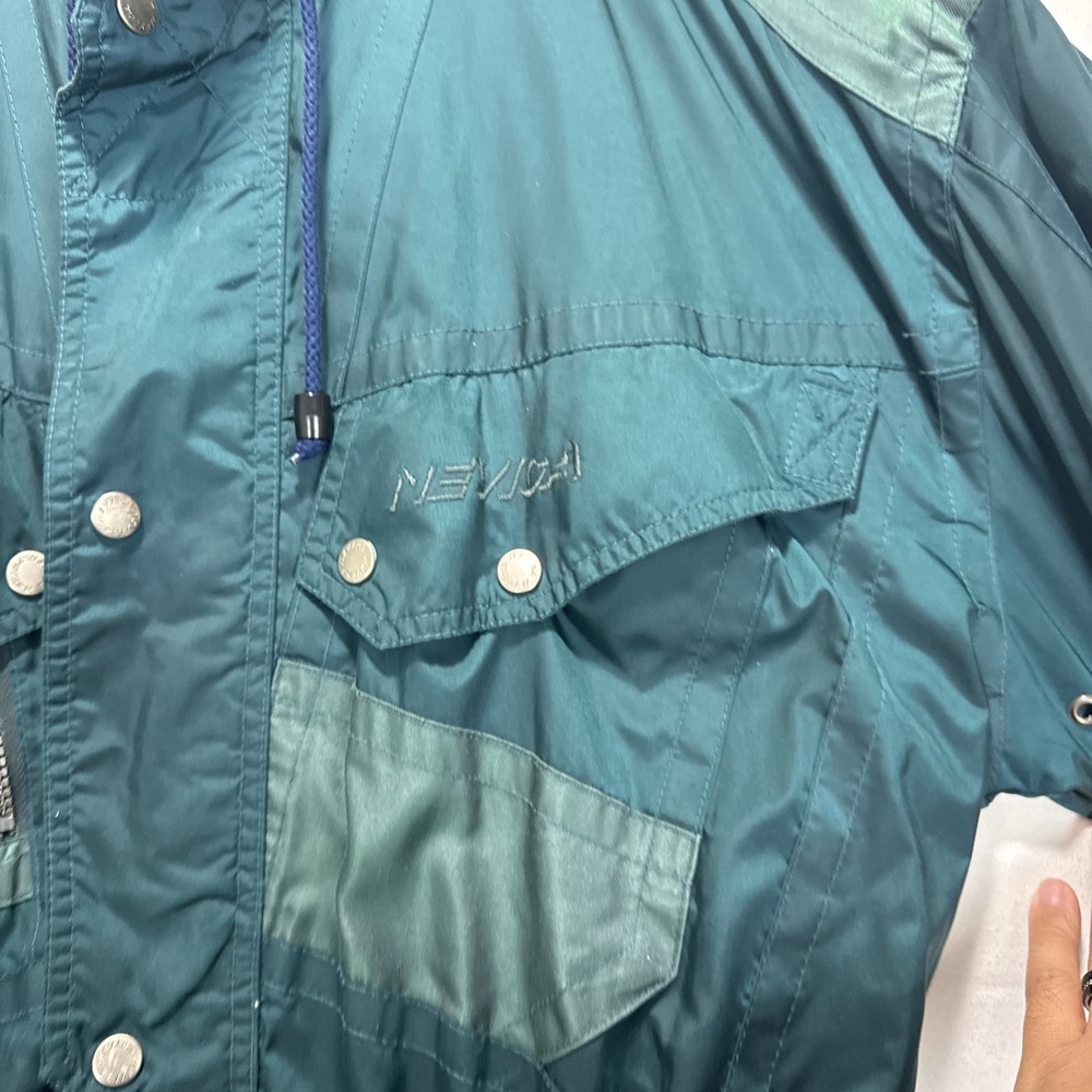 Retro VTG NEVICA  Ski Snowboard Jacket‎  RECCO Sz 38 M Teal - Picture 3 of 15